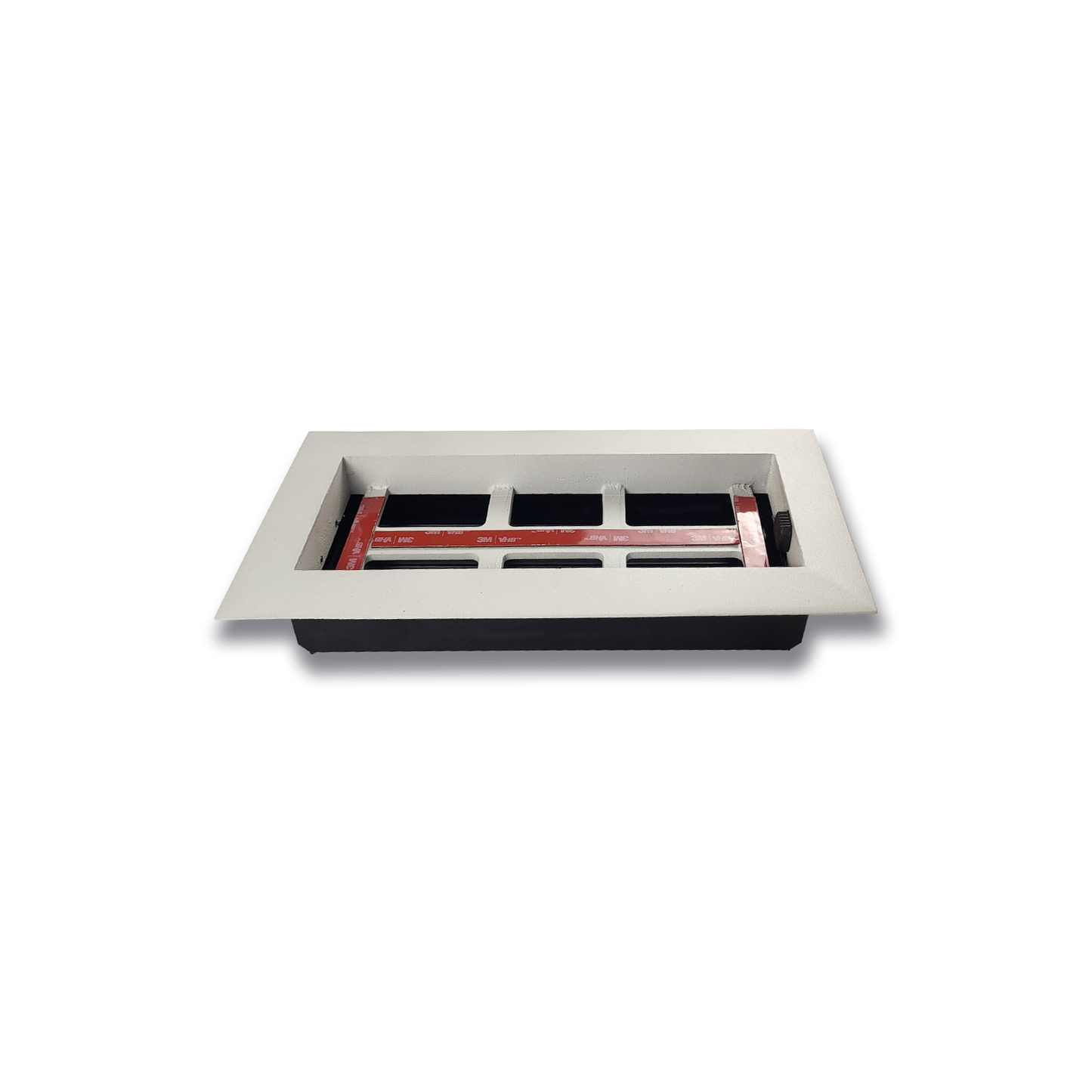 Match The Floor Flush Mount Floor Registers/Vent Cover 4" X 10" with Damper. Faceplate Size: 5.5" × 11.5". High-Quality Metal Cast Aluminum - White