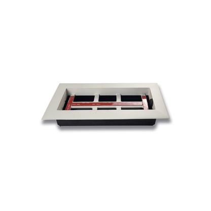 Match The Floor Flush Mount Floor Registers/Vent Cover 4" X 10" with Damper. Faceplate Size: 5.5" × 11.5". High-Quality Metal Cast Aluminum - White