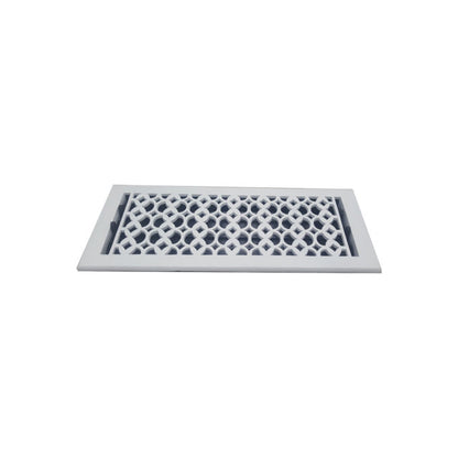 Cast Aluminum Floor Vent Cover / Register Size: 6” X 16” With Damper Top Faceplate Outer Size 7-3/4″ x 16-1/4″, Thickness 5 mm Handcrafted Tudor Mushroom Design (VR 100)