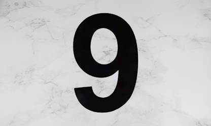 Modern 8″ Backlit Led House Numbers, 0 To 9