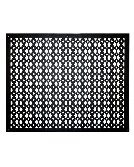 Air Return Grill 26" X 30" Top Faceplate Size 27-1/2″ x 32″ HVAC Duct Cover Decorative Handcrafted High-Quality Metal – Cast Aluminum Powder Coated Re-Paintable For Walls, Ceilings, And Floors without Damper – Elegant Tudor Mushroom Design (VR 100)