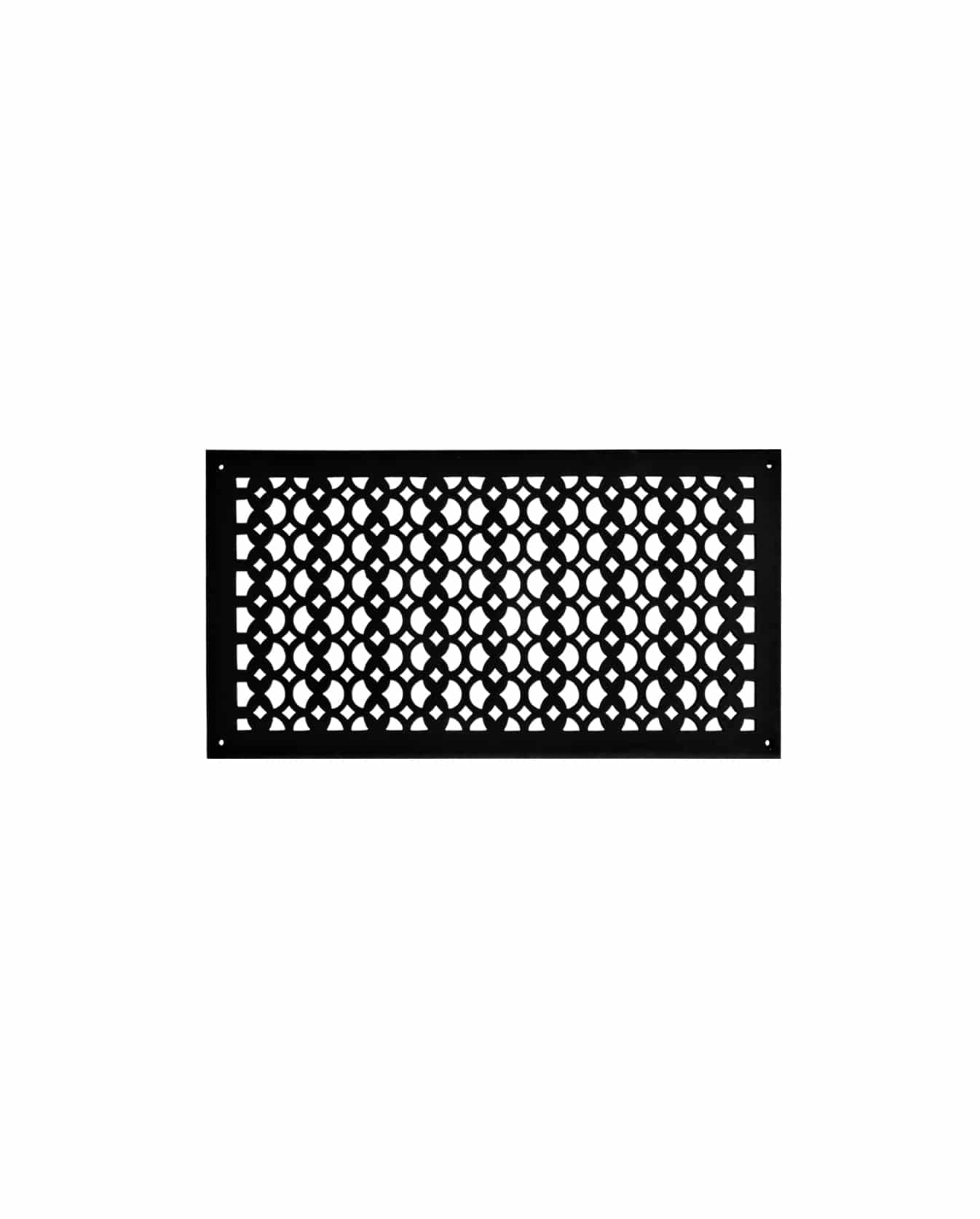 Air Return Grill 9" X 20" Top Faceplate Size 11" x 22-1/2"  HVAC Duct Cover Decorative Handcrafted High-Quality Metal – Cast Aluminum Powder Coated Re-Paintable For Walls, Ceilings, And Floors without Damper – Elegant Tudor Mushroom Design (VR 100)