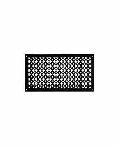 Air Return Grill 9" X 20" Top Faceplate Size 11" x 22-1/2"  HVAC Duct Cover Decorative Handcrafted High-Quality Metal – Cast Aluminum Powder Coated Re-Paintable For Walls, Ceilings, And Floors without Damper – Elegant Tudor Mushroom Design (VR 100)