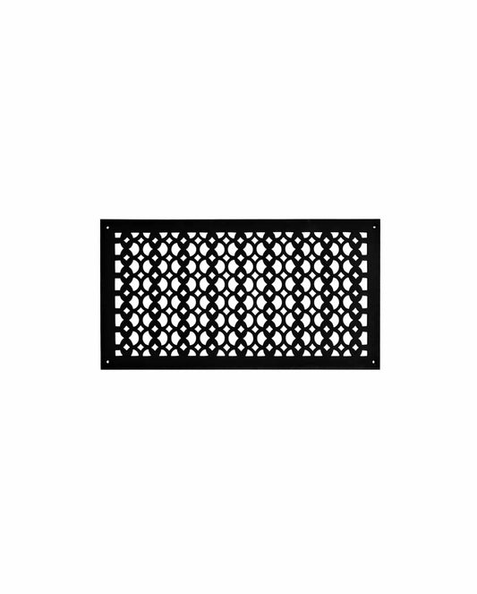 Air Return Grill 9" X 20" Top Faceplate Size 11" x 22-1/2"  HVAC Duct Cover Decorative Handcrafted High-Quality Metal – Cast Aluminum Powder Coated Re-Paintable For Walls, Ceilings, And Floors without Damper – Elegant Tudor Mushroom Design (VR 100)