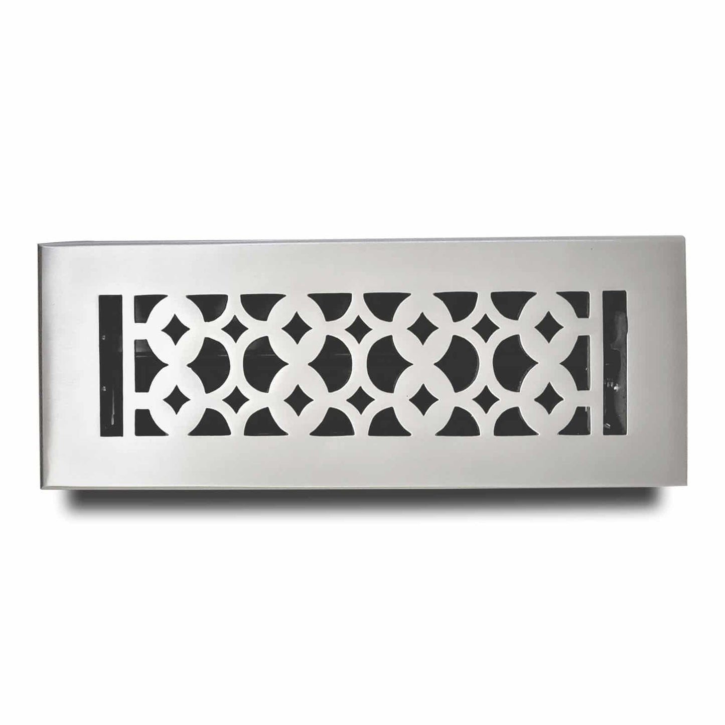 Cast Aluminum Floor Vent Cover / Register Size: 3” X 10” With Damper Top Faceplate Outer Size 12"X5", Thickness 5 Mm, Handcrafted Tudor Mushroom Design (VR100)