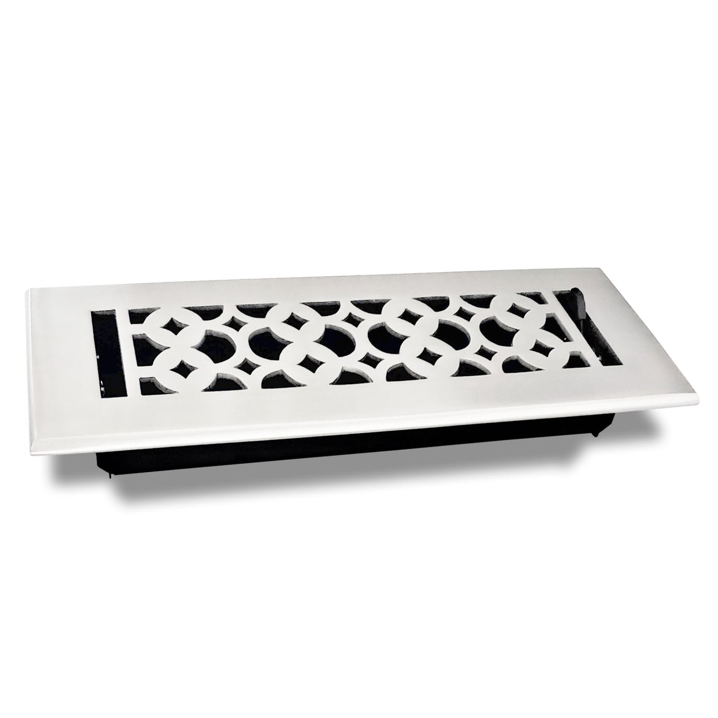 Cast Aluminum Floor Vent Cover / Register Size: 3” X 10” With Damper Top Faceplate Outer Size 12"X5", Thickness 5 Mm, Handcrafted Tudor Mushroom Design (VR100)