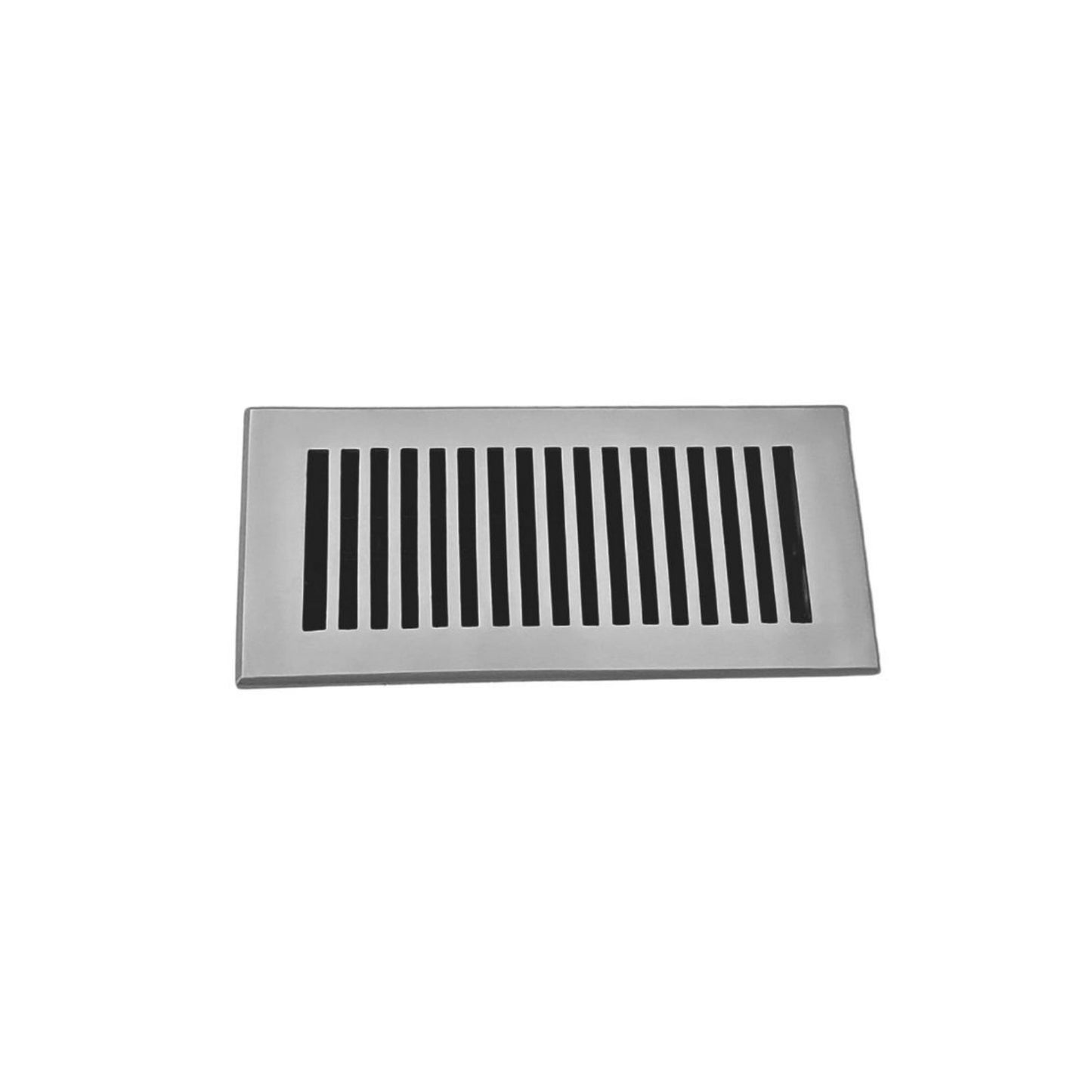 Floor Vent Cover / Register Size: 4” X 10” With Damper Top Faceplate Outer Size 6″ X 12″, Thickness 5 Mm, High-Quality Metal – Cast Aluminum Powder Coated Re-Paintable For Floors, Walls, And Ceilings – Modern And Contemporary Design (VR 102)