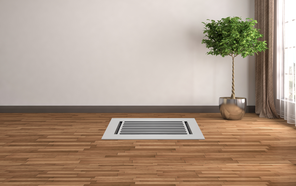 Floor Vent Cover / Register Size: 4” X 10” With Damper Top Faceplate Outer Size 6″ X 12”, Thickness 5 Mm, High-Quality Metal – Cast Aluminum Brushed Gold Powder Coated Re-Paintable For Floors, Walls, And Ceilings – Modern Linear Design (VR 109)