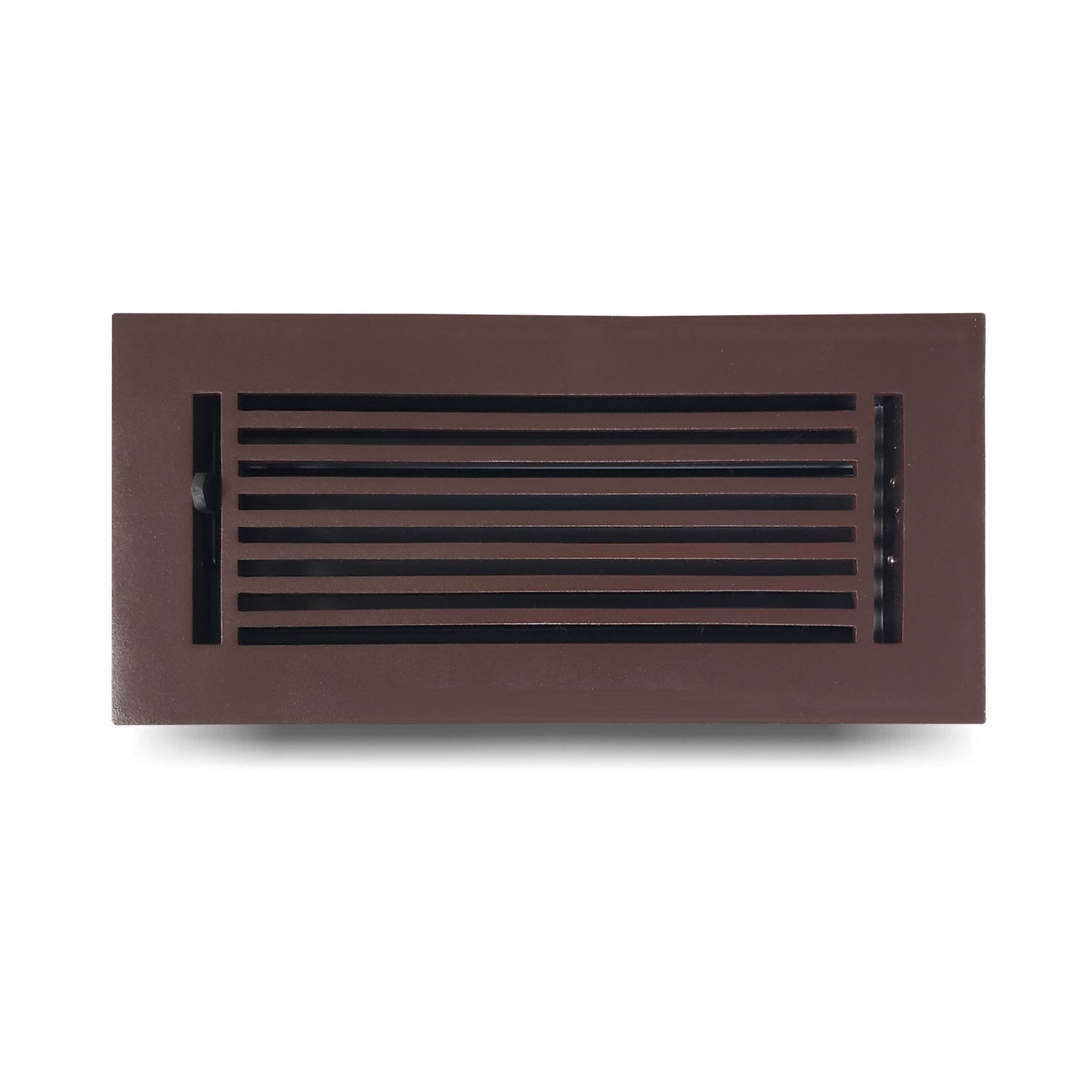 Floor Vent Cover / Register Size: 4” X 10” With Damper Top Faceplate Outer Size 6″ X 12”, Thickness 5 Mm, High-Quality Metal – Cast Aluminum Powder Coated Re-Paintable For Floors, Walls, And Ceilings – Modern Linear Design (VR 109)