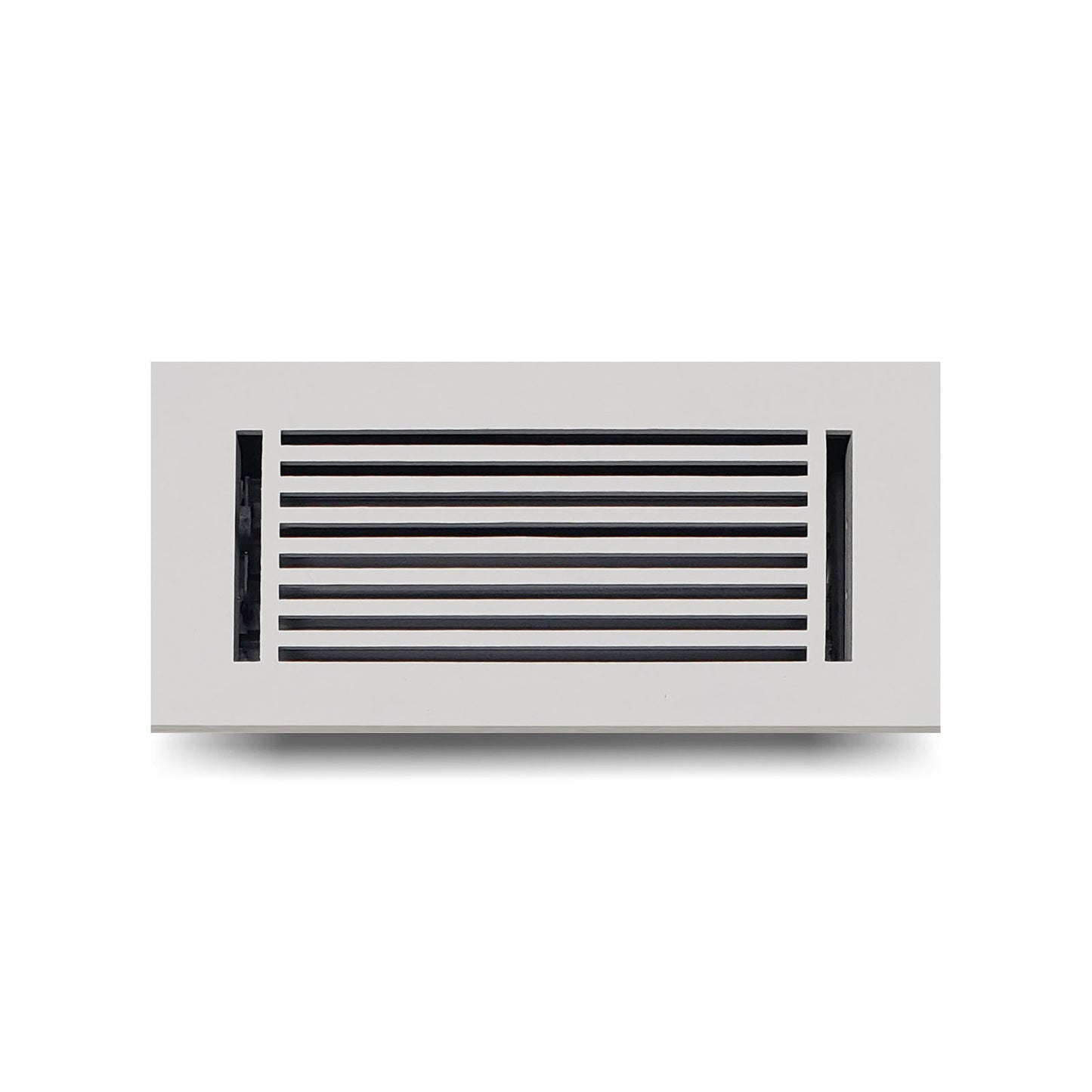 Floor Vent Cover / Register Size: 4” X 10” With Damper Top Faceplate Outer Size 6″ X 12”, Thickness 5 Mm, High-Quality Metal – Cast Aluminum Powder Coated Re-Paintable For Floors, Walls, And Ceilings – Modern Linear Design (VR 109)