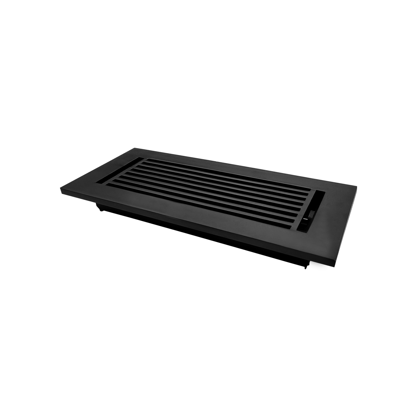 Floor Vent Cover / Register Size: 4” X 12” With Damper Top Faceplate Outer Size 6″ X 14”, Thickness 5 Mm, High-Quality Metal – Cast Aluminum Powder Coated Re-Paintable For Floors, Walls, And Ceilings – Modern Linear Design (VR 109)