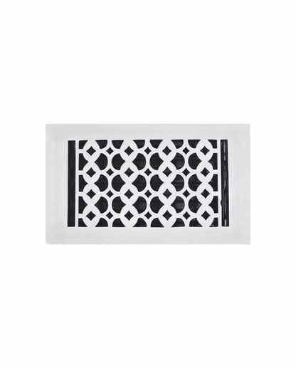 Cast Aluminum Floor Vent Cover / Register Size: 6” X 10” With Damper Top Faceplate Outer Size 7-1/4″ x 11-3/4″, Thickness 5 mm Handcrafted Tudor Mushroom Design (VR 100)