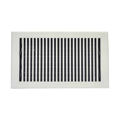 Floor Vent Cover / Register Size: 8” X 14” With Damper Top Faceplate Outer Size 10″ X 16″, Thickness 5 Mm, High-Quality Metal – Cast Aluminum Powder Coated Re-Paintable For Floors, Walls, And Ceilings – Modern And Contemporary Design (VR 102)