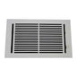 Floor Vent Cover / Register Size: 8” X 14” With Damper Top Faceplate Outer Size 9-1/2” X16”, Thickness 5 Mm, High-Quality Metal – Cast Aluminum Powder Coated Re-Paintable For Floors, Walls, And Ceilings – Modern Linear Design (VR 109)