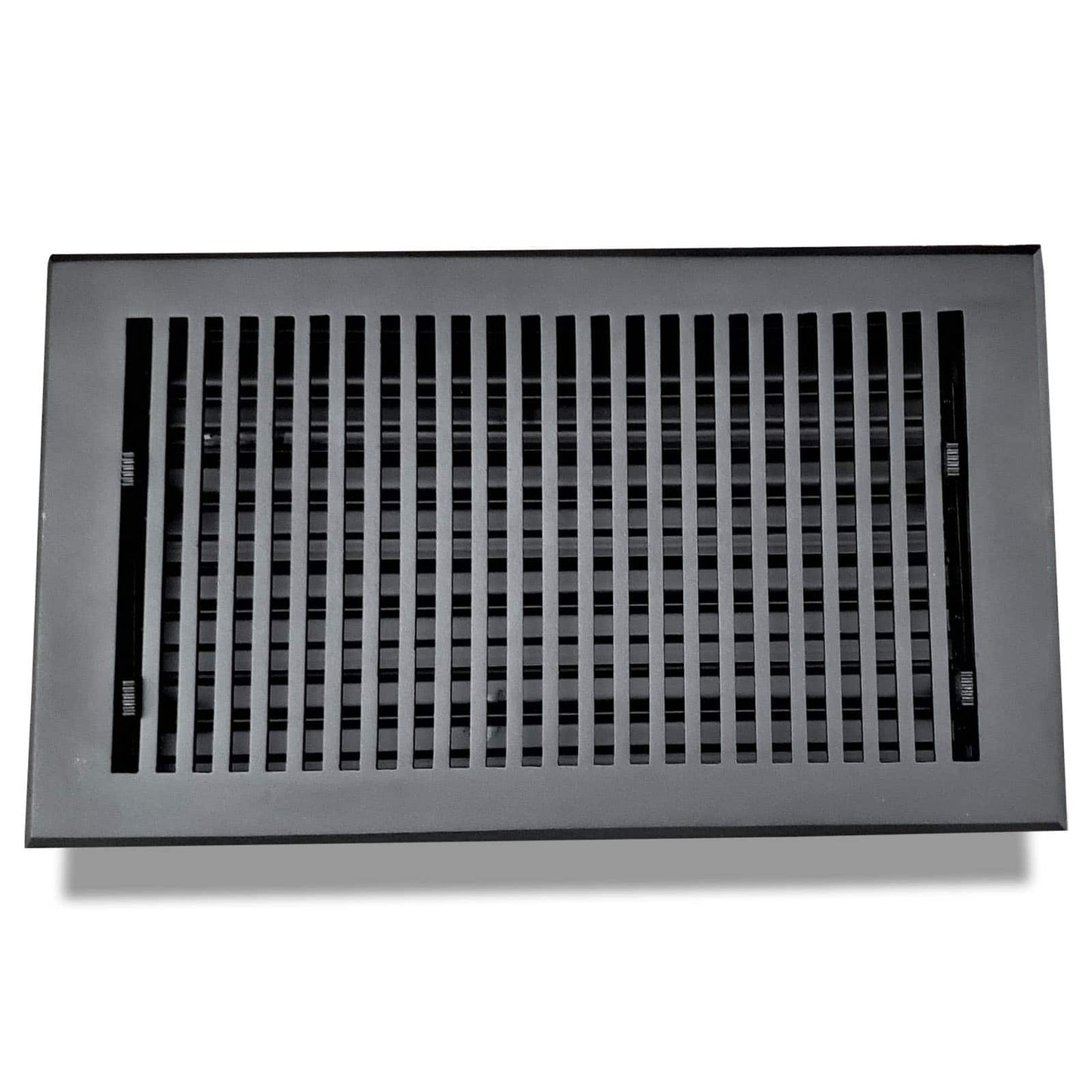 Floor Vent Cover / Register Size: 8” X 14” With Damper Top Faceplate Outer Size 10″ X 16″, Thickness 5 Mm, High-Quality Metal – Cast Aluminum Powder Coated Re-Paintable For Floors, Walls, And Ceilings – Modern And Contemporary Design (VR 102)