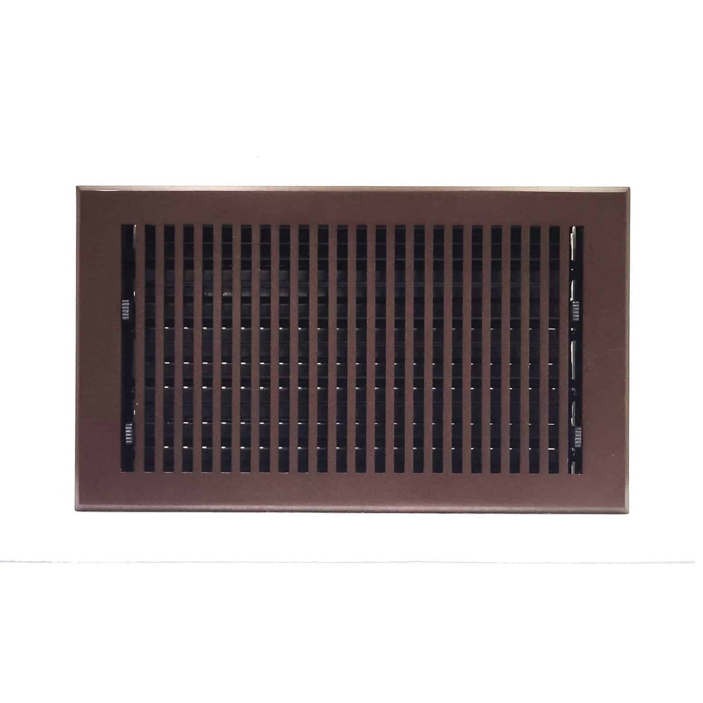 Floor Vent Cover / Register Size: 8” X 14” With Damper Top Faceplate Outer Size 10″ X 16″, Thickness 5 Mm, High-Quality Metal – Cast Aluminum Powder Coated Re-Paintable For Floors, Walls, And Ceilings – Modern And Contemporary Design (VR 102)