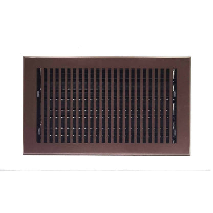 Floor Vent Cover / Register Size: 8” X 14” With Damper Top Faceplate Outer Size 10″ X 16″, Thickness 5 Mm, High-Quality Metal – Cast Aluminum Powder Coated Re-Paintable For Floors, Walls, And Ceilings – Modern And Contemporary Design (VR 102)