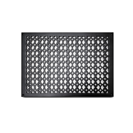 Air Return Grill 14" X 20" Top Faceplate Size 16" x 22-3/4" HVAC Duct Cover Decorative Handcrafted High-Quality Metal – Cast Iron Powder Coated Re-Paintable For Walls, Ceilings, And Floors without Damper – Elegant Tudor Mushroom Design (VR 100)