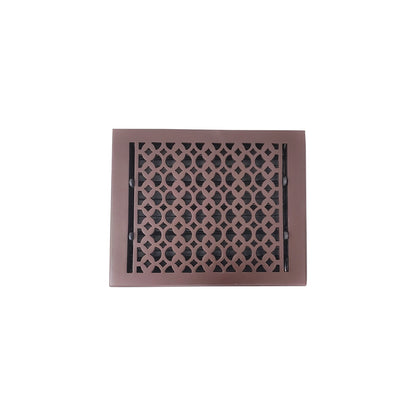 Cast Iron Floor Vent Cover / Register Size: 10” X12” With Damper Top Faceplate Outer Size 11-1/4" X 13-3/4", Thickness 5 Mm, Handcrafted Tudor Mushroom Design (VR100)