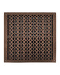 Cast Iron Floor Vent Cover / Register Size: 16” X 16” With Damper Top Faceplate Outer Size 17-1/2" X 18", Thickness 5 Mm, Handcrafted Tudor Mushroom Design (VR100)