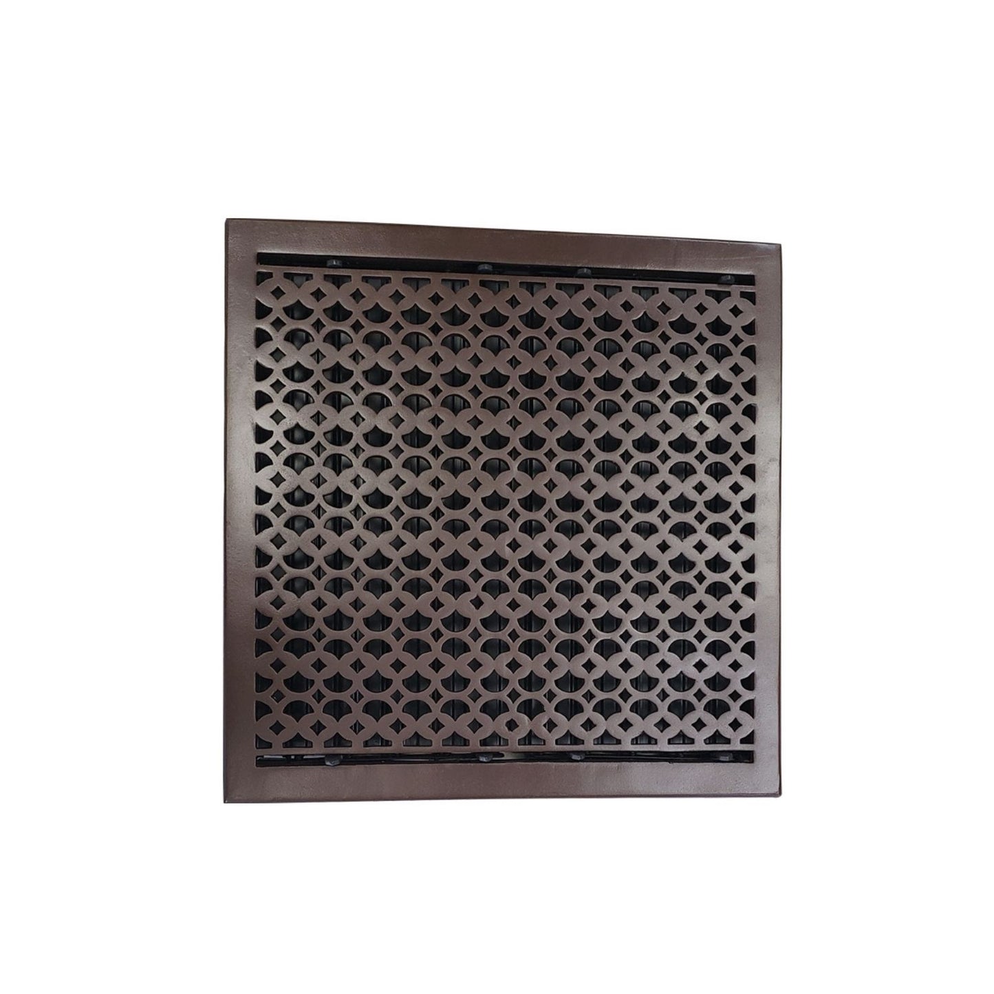 Cast Iron Floor Vent Cover / Register Size: 18” X 18” With Damper Top Faceplate Outer Size 19-1/2" X 20", Thickness 5 Mm, Handcrafted Tudor Mushroom Design (VR100)