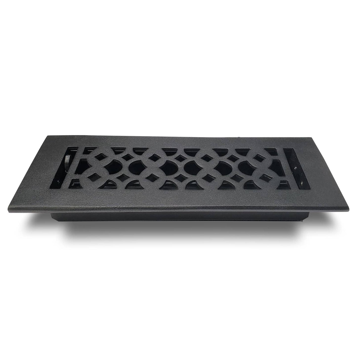 Cast Iron Floor Vent Cover / Register Size: 3” X 10” With Damper Top Faceplate Outer Size 12"X5", Thickness 5 Mm, Handcrafted Tudor Mushroom Design (VR100)