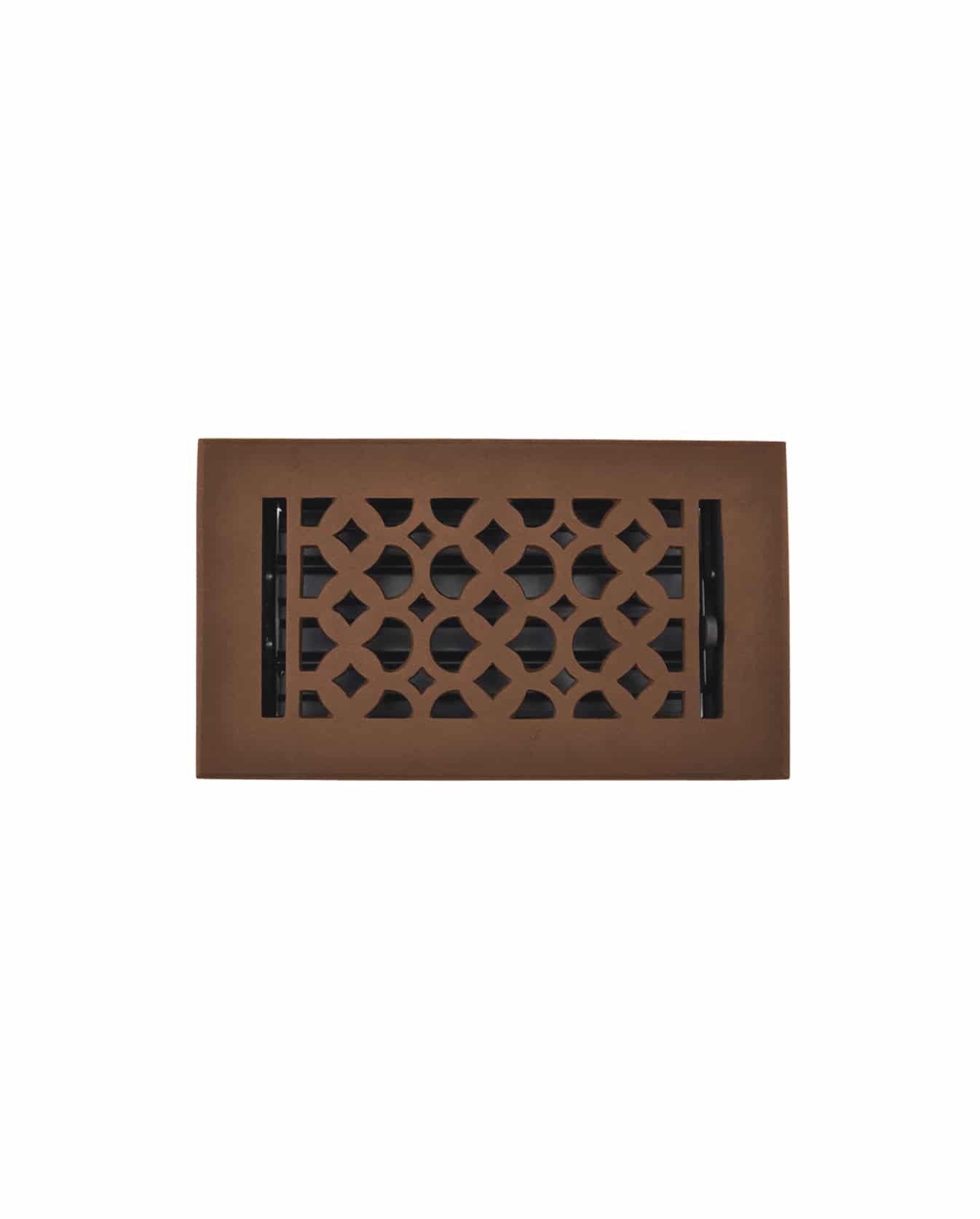 Cast Iron Floor Vent Cover / Register Size: 4” X 8” With Damper Top Faceplate Outer Size 5-1/2" X 8-3/4", Thickness 5 Mm, Handcrafted Tudor Mushroom Design (VR100)