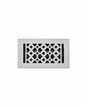 Cast Iron Floor Vent Cover / Register Size: 4” X 8” With Damper Top Faceplate Outer Size 5-1/2" X 8-3/4", Thickness 5 Mm, Handcrafted Tudor Mushroom Design (VR100)