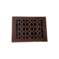 Cast Iron Floor Vent Cover / Register Size: 6” X 8” With Damper Top Faceplate Outer Size 7-1/4" x 9-3/4", Thickness 5 mm Handcrafted Tudor Mushroom Design (VR 100)