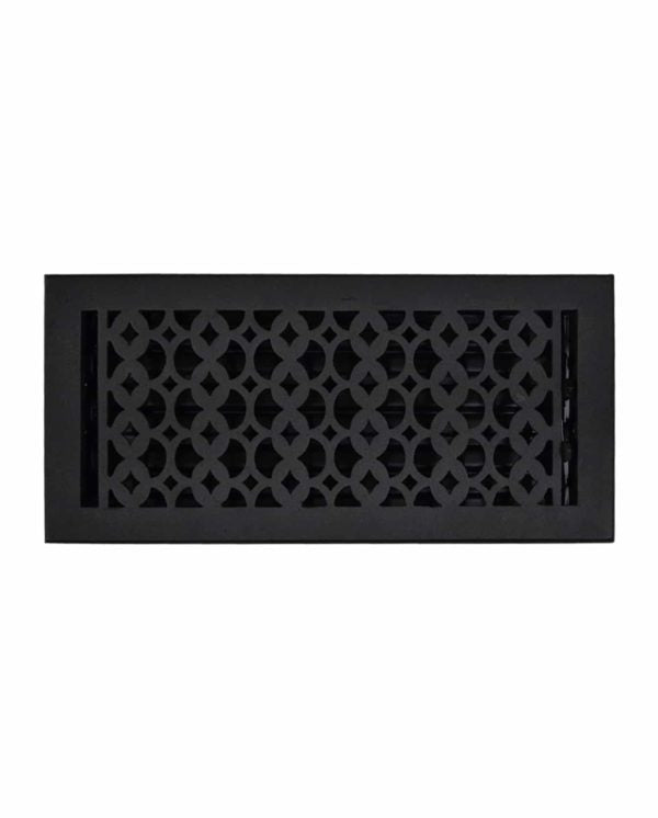 Cast Iron Floor Vent Cover / Register Size: 6” X 16” With Damper Top Faceplate Outer Size 7-3/4" X 16-1/4", Thickness 5 Mm, Handcrafted Tudor Mushroom Design (VR100)