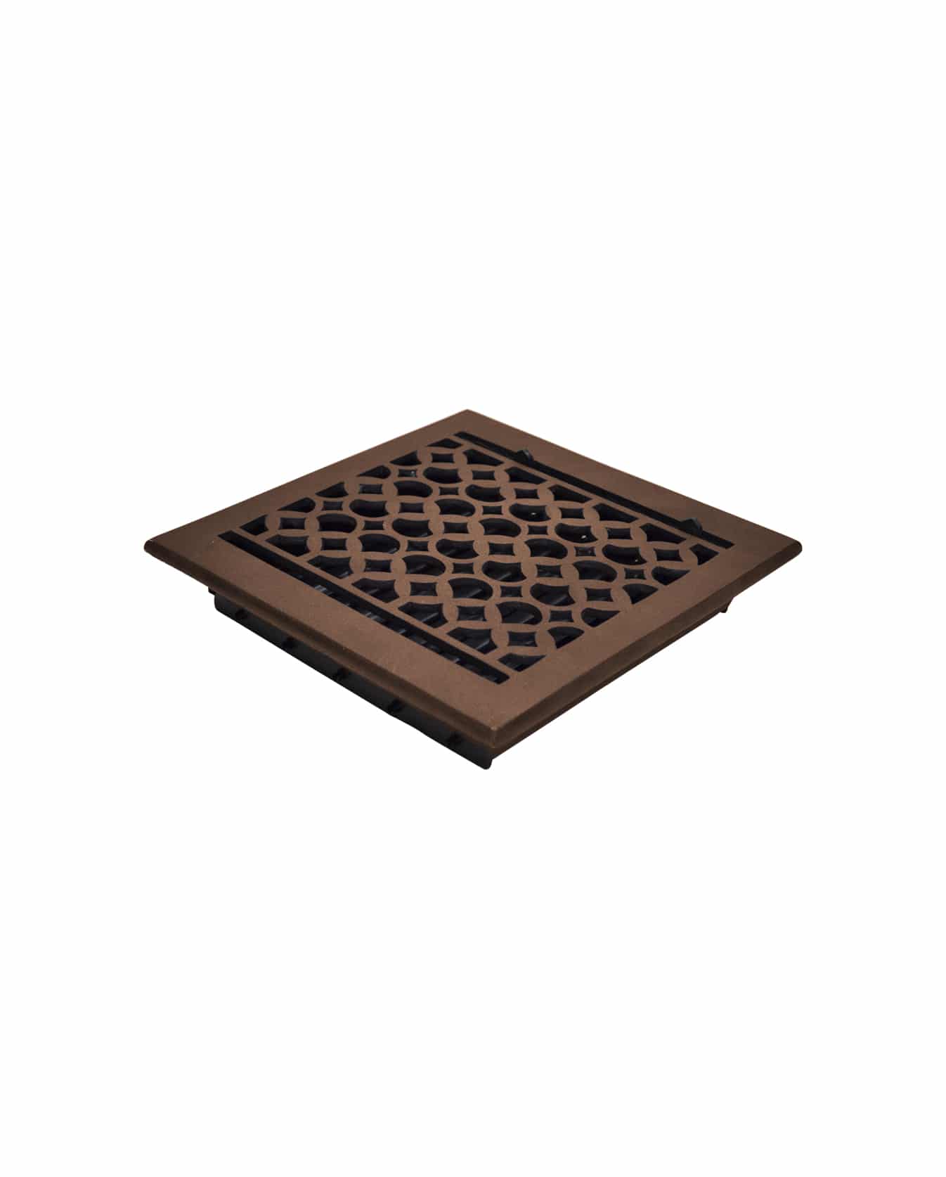 Cast Iron Floor Vent Cover / Register Size: 9” X 9” With Damper Top Faceplate Outer Size 10-1/2" X 11-1/2", Thickness 5 Mm, Handcrafted Tudor Mushroom Design (VR100)