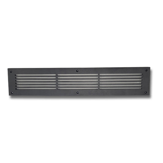 Air Return Grill 3" X 24" Top Faceplate Size 5" X 26" HVAC Duct Cover Decorative High-Quality Metal – Cast Aluminum Powder Coated Re-Paintable For Walls, Ceilings, And Floors Without Damper – Linear Design (VR 109)