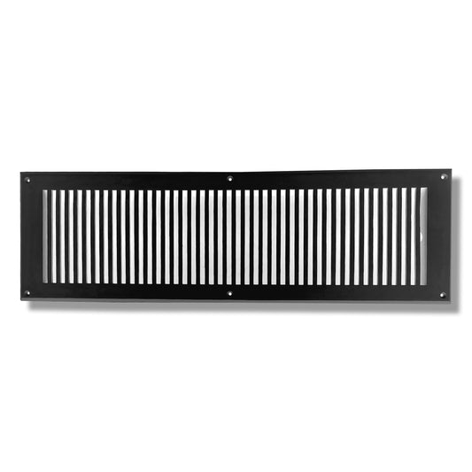 Air Return Grill 6" X 24" Top Faceplate Size 8" X 26" HVAC Duct Cover Decorative High-Quality Metal – Cast Aluminum Powder Coated Re-Paintable For Walls, Ceilings, And Floors Without Damper – Contemporary Design (VR 102)