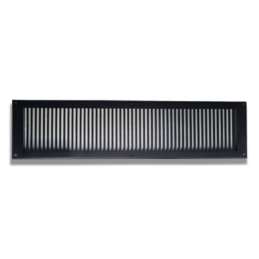 Air Return Grill 6" X 30" Top Faceplate Size 8" X 32" HVAC Duct Cover Decorative High-Quality Metal – Cast Aluminum Powder Coated Re-Paintable For Walls, Ceilings, And Floors Without Damper – Contemporary Design (VR 102)