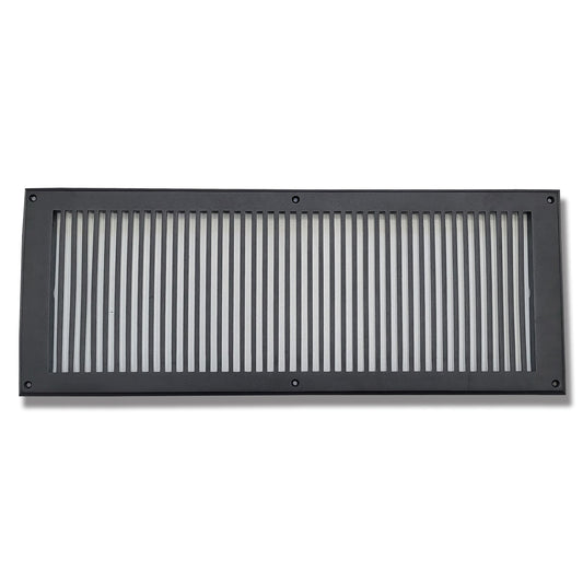 Air Return Grill 8" X 24" Top Faceplate Size 10" X 26" HVAC Duct Cover Decorative High-Quality Metal – Cast Aluminum Powder Coated Re-Paintable For Walls, Ceilings, And Floors Without Damper – Contemporary Design (VR 102)