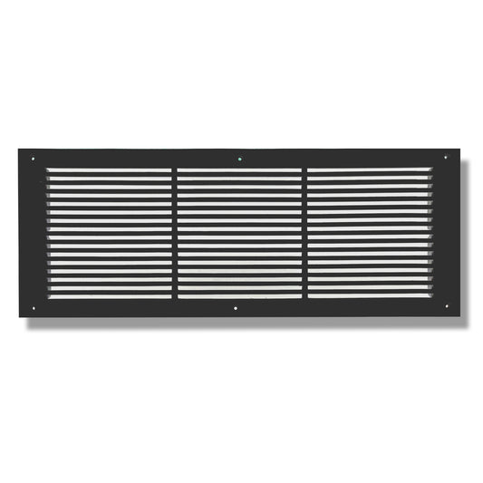 Air Return Grill 8" X 24" Top Faceplate Size 10" X 26" HVAC Duct Cover Decorative High-Quality Metal – Cast Aluminum Powder Coated Re-Paintable For Walls, Ceilings, And Floors Without Damper – Linear Design (VR 109)