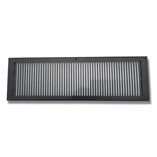 Air Return Grill 8" X 30" Top Faceplate Size 10" X 32" HVAC Duct Cover Decorative High-Quality Metal – Cast Aluminum Powder Coated Re-Paintable For Walls, Ceilings, And Floors Without Damper – Contemporary Design (VR 102)