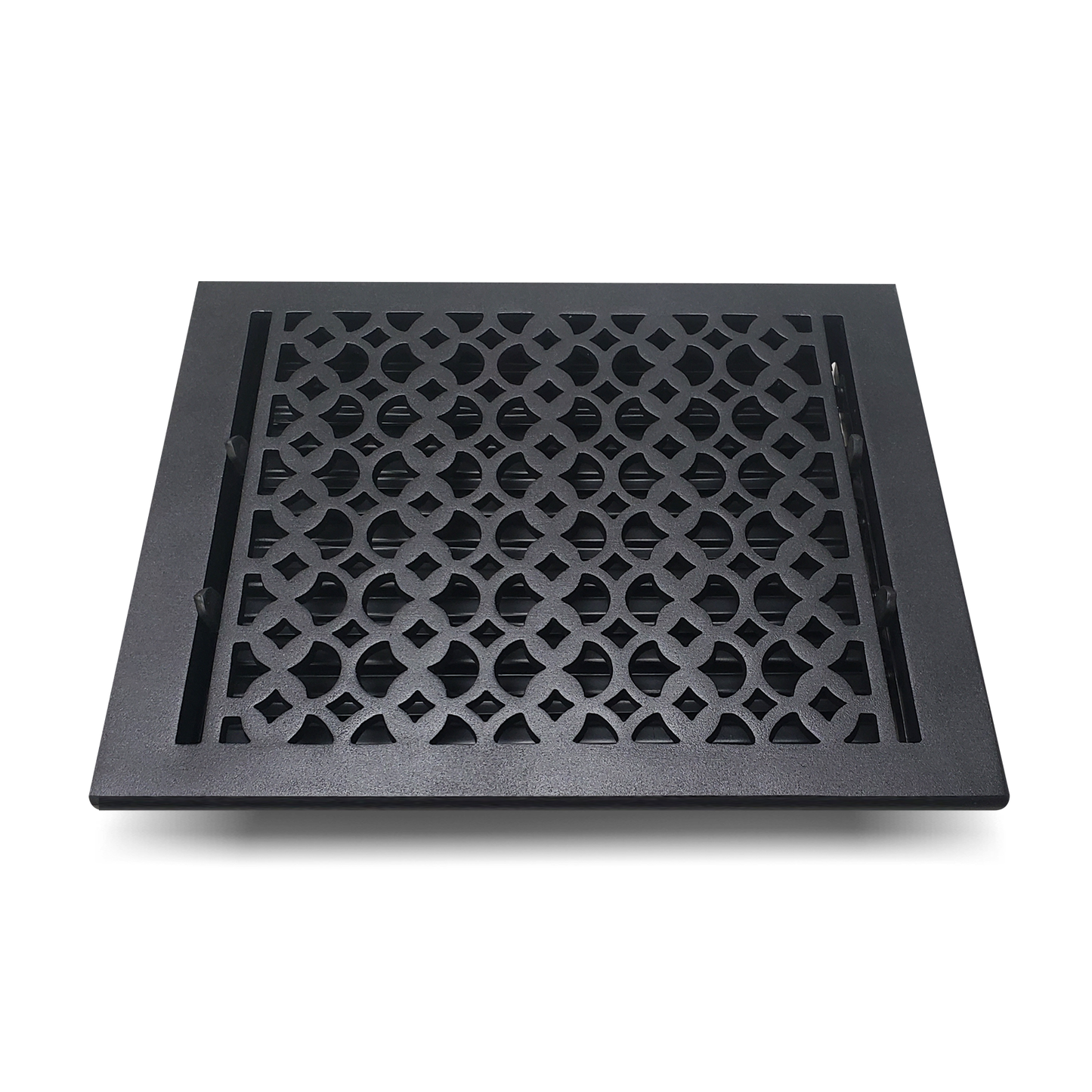 Cast Aluminum Floor Vent Cover / Register Size: 10” X12” With Damper Top Faceplate Outer Size 11-1/4" X 13-3/4", Thickness 5 Mm, Handcrafted Tudor Mushroom Design (VR100)