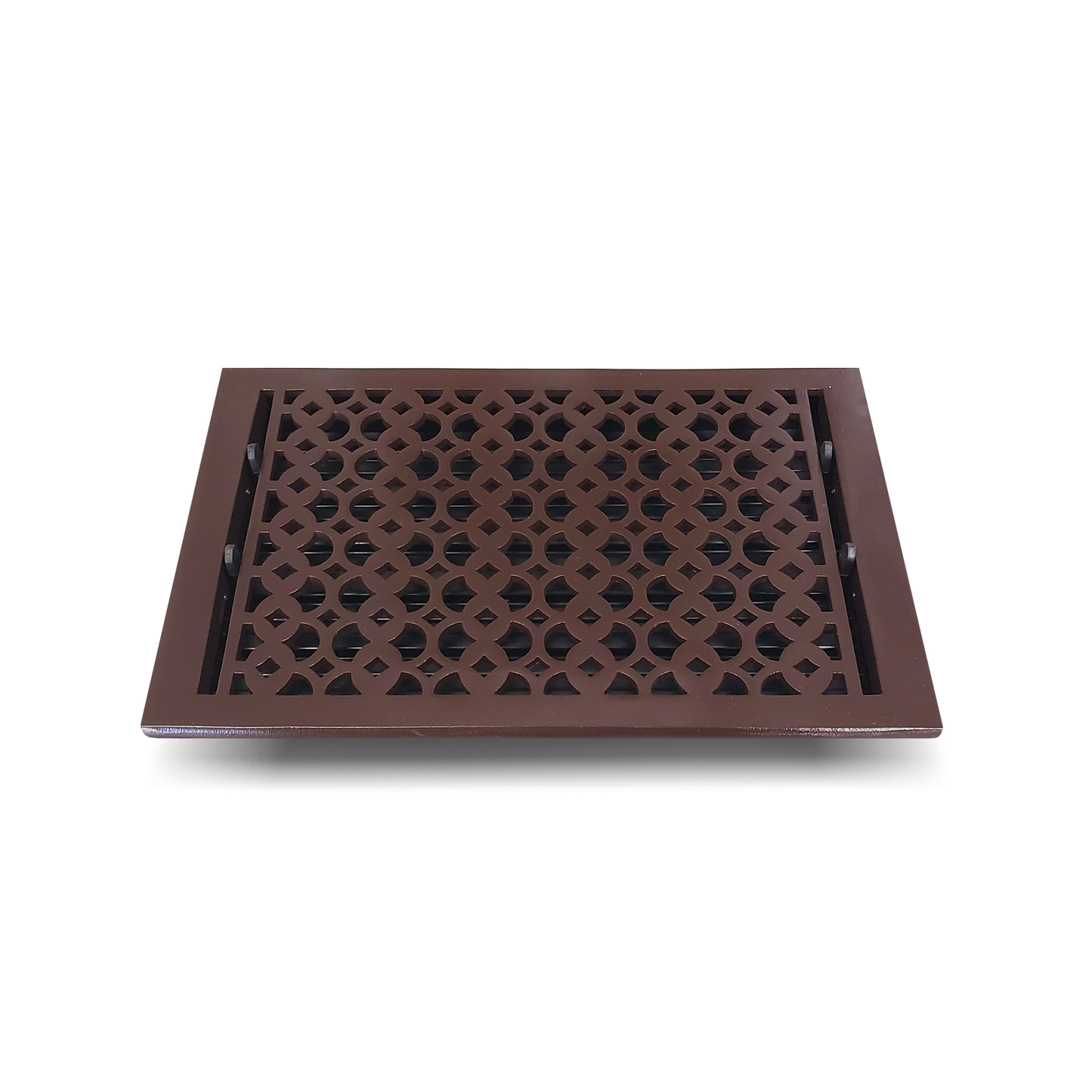 Cast Aluminum Floor Vent Cover / Register Size: 10” X 14” With Damper Top Faceplate Outer Size 11" X 15-1/2" Thickness 5 Mm, Handcrafted Tudor Mushroom Design (VR100)