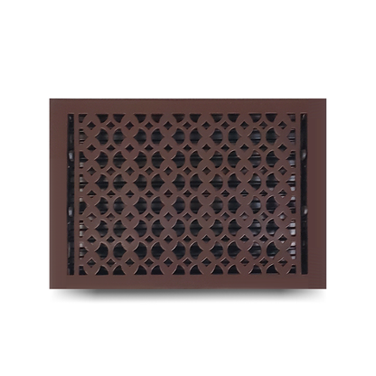 Cast Aluminum Floor Vent Cover / Register Size: 10” X 14” With Damper Top Faceplate Outer Size 11" X 15-1/2" Thickness 5 Mm, Handcrafted Tudor Mushroom Design (VR100)