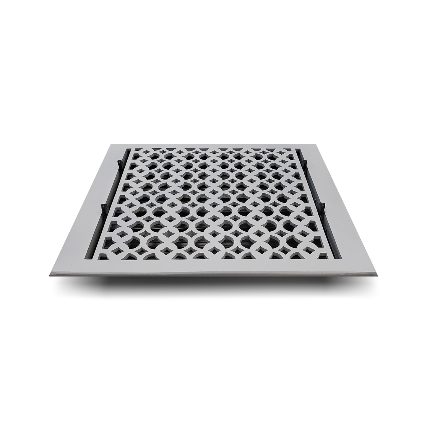 Cast Aluminum Floor Vent Cover / Register Size: 12” X 12” With Damper Top Faceplate Outer Size 11" X 15-1/2", Thickness 5 Mm, Handcrafted Tudor Mushroom Design (VR100)