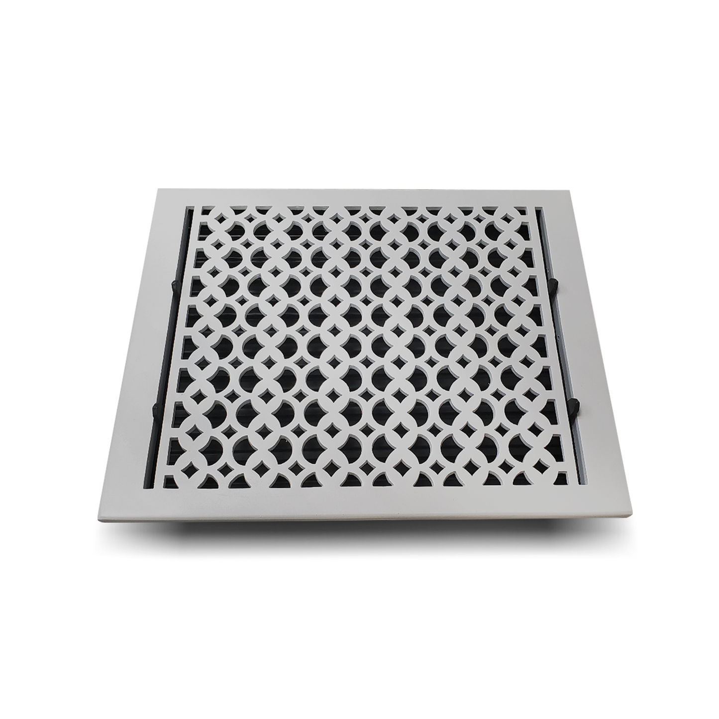 Cast Aluminum Floor Vent Cover / Register Size: 12” X 14” With Damper Top Faceplate Outer Size 13-1/4" X 15-3/4", Thickness 5 Mm, Handcrafted Tudor Mushroom Design (VR100)