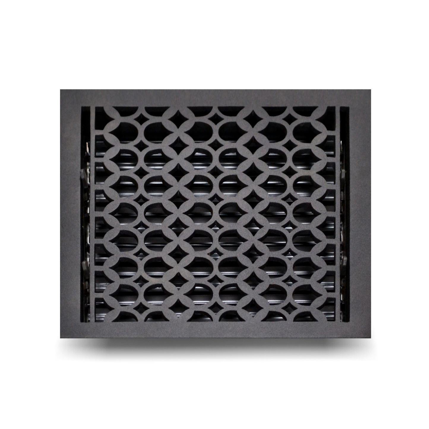 Cast Aluminum Floor Vent Cover / Register Size: 13” X 13” With Damper Top Faceplate Outer Size 14-1/2" X 15-1/4", Thickness 5 Mm, Handcrafted Tudor Mushroom Design (VR100)