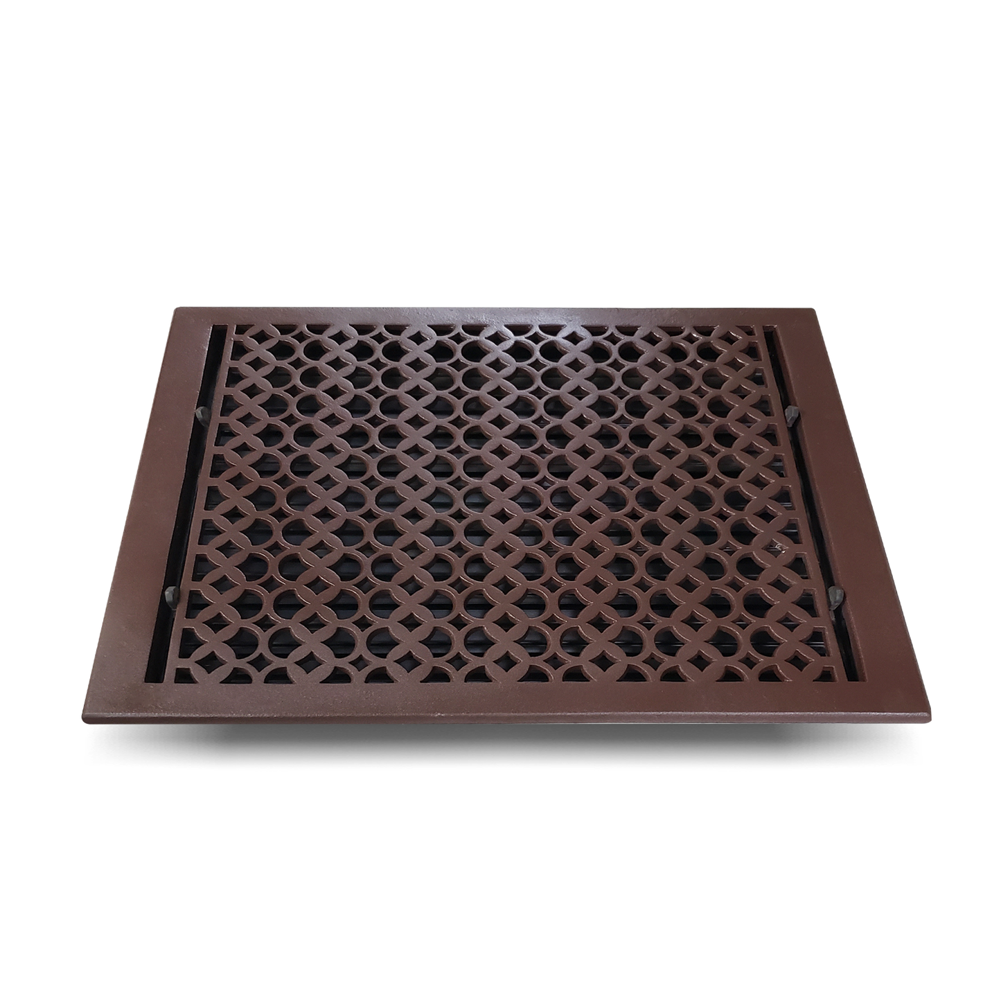 Cast Aluminum Floor Vent Cover / Register Size: 14” X 16” With Damper Top Faceplate Outer Size 16" X 15-1/2", Thickness 5 Mm, Handcrafted Tudor Mushroom Design (VR100)