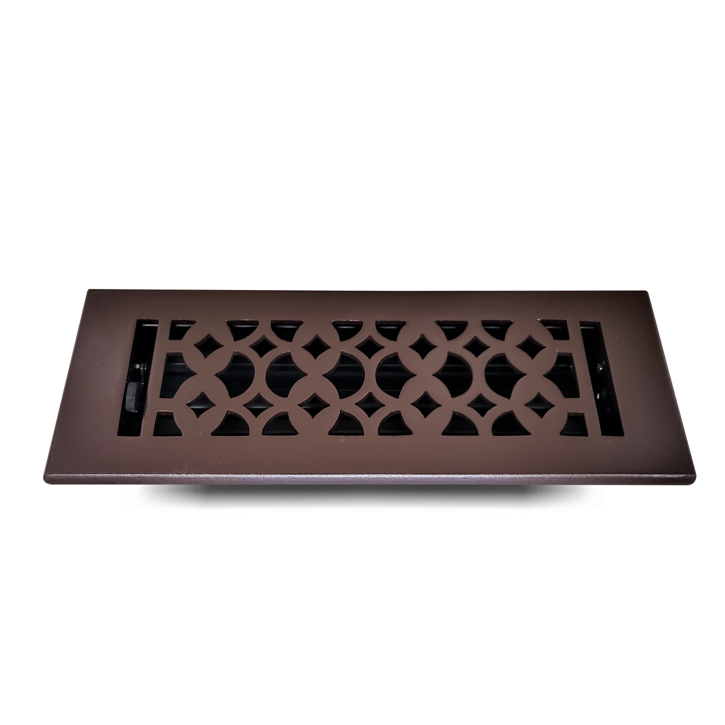 Cast Aluminum Floor Vent Cover / Register Size: 3” X 10” With Damper Top Faceplate Outer Size 12"X5", Thickness 5 Mm, Handcrafted Tudor Mushroom Design (VR100)