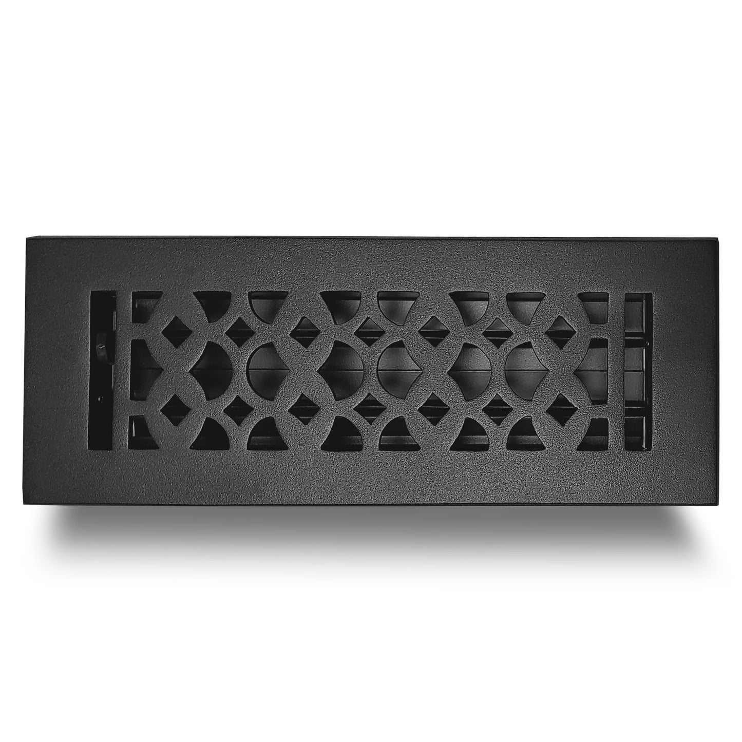 Cast Aluminum Floor Vent Cover / Register Size: 3” X 10” With Damper Top Faceplate Outer Size 12"X5", Thickness 5 Mm, Handcrafted Tudor Mushroom Design (VR100)