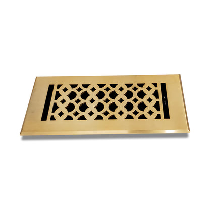 Cast Aluminum Floor Register Brushed Gold Size 4″ X 10″ VR100