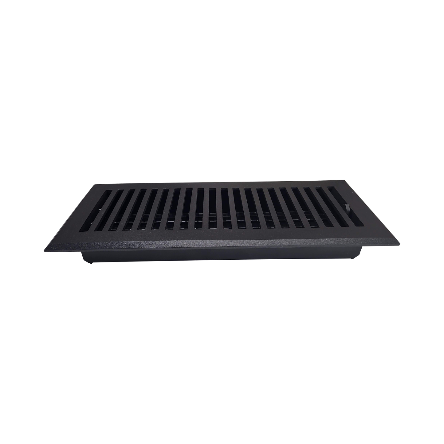 Floor Vent Cover / Register Size: 4” X 12” With Damper Top Faceplate Outer Size 5.6" X 11.6", Thickness 5 Mm, Handcrafted High-Quality Metal – Cast Aluminum Powder Coated Re-Paintable For Floors, Walls, And Ceilings – Modern & Contemporary Design (VR 102)