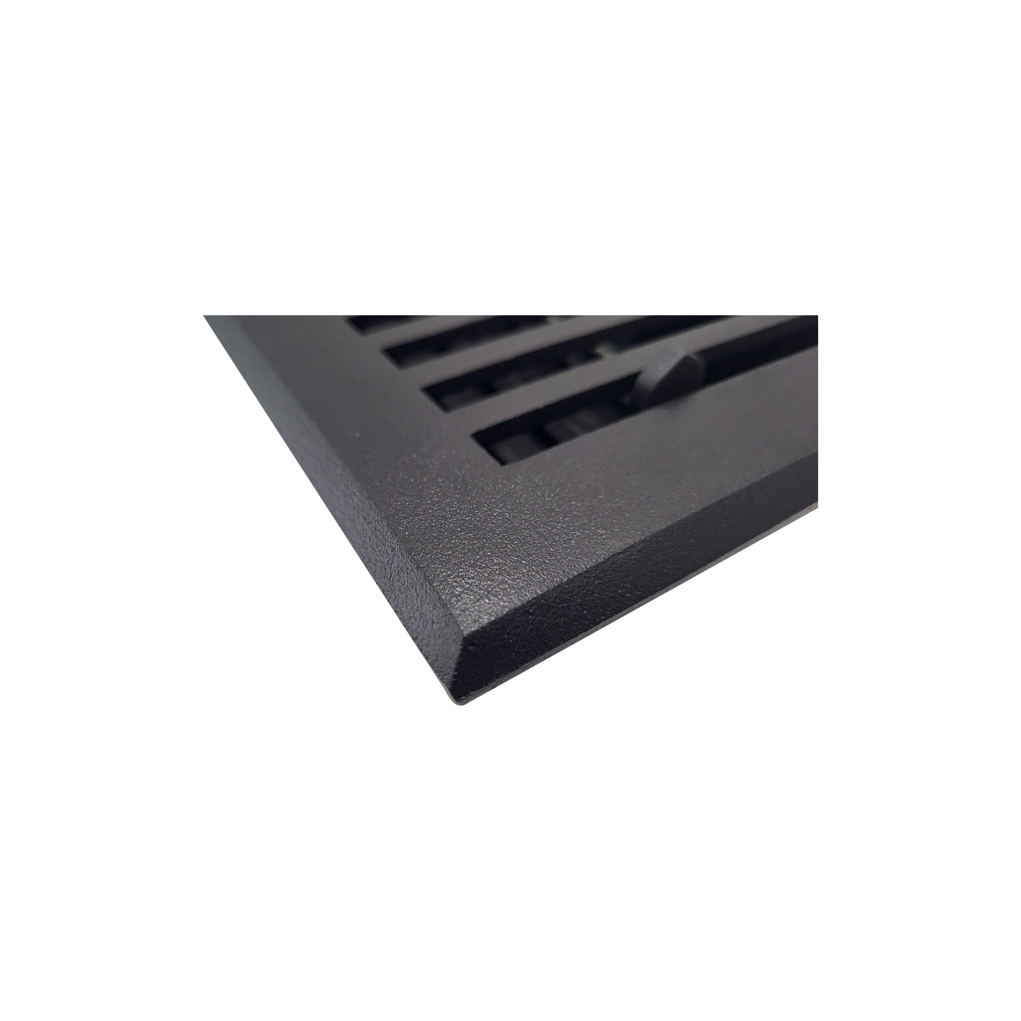 Floor Vent Cover / Register Size: 4” X 12” With Damper Top Faceplate Outer Size 5.6" X 11.6", Thickness 5 Mm, Handcrafted High-Quality Metal – Cast Aluminum Powder Coated Re-Paintable For Floors, Walls, And Ceilings – Modern & Contemporary Design (VR 102)