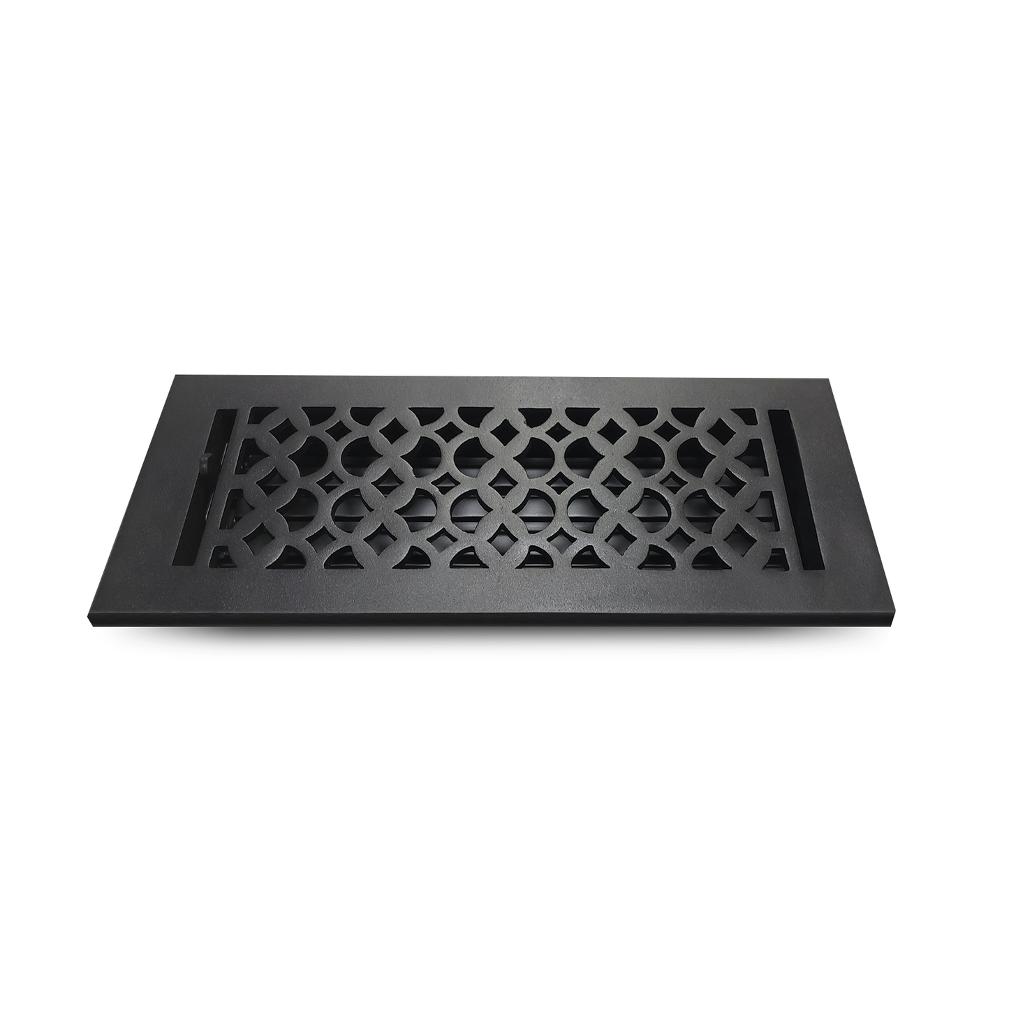 Cast Aluminum Floor Vent Cover / Register Size: 4” X 12” With Damper Top Faceplate Outer Size 5-1/2" X 14", Thickness 5 Mm, Handcrafted Tudor Mushroom Design (VR100)